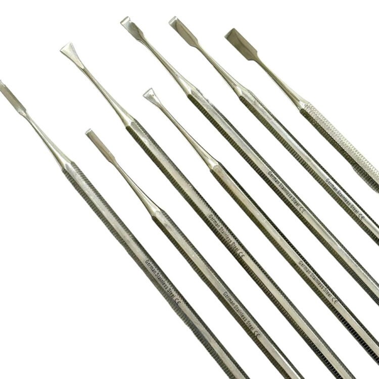 7 pack precision mini chisel tools – stainless steel one piece construction for wood, soap & small surgical use