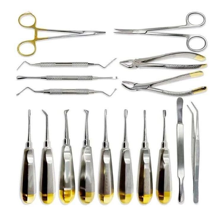 best selling veterinary dental surgical instruments kit – stainless steel oral surgery set with needle holder