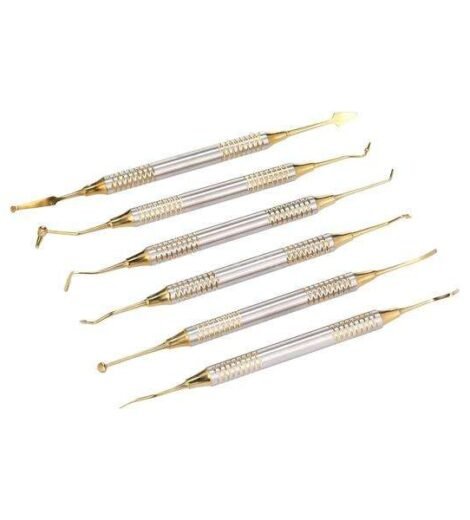 dental composite filling instruments set – 6 pcs restorative kit | precision contouring tools