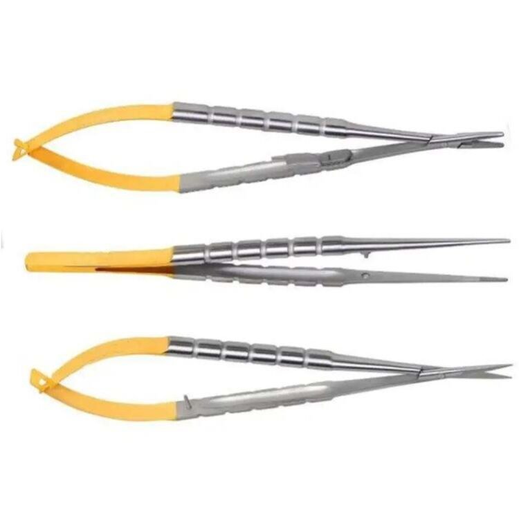 micro castroviejo needle holder set – 14cm (3 pcs) with lock | stainless steel surgical instruments