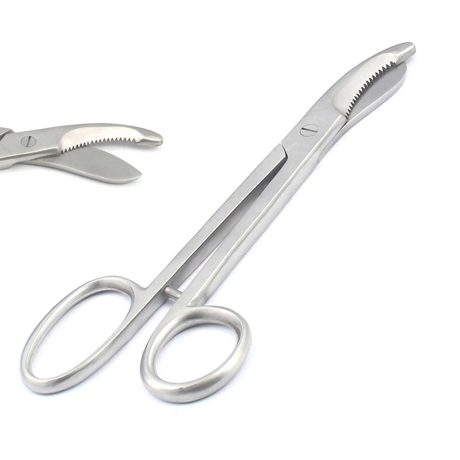 wholesale 24cm medical lister bandage scissors – custom logo | tc bruns plaster shear with one serrated blade – stainless steel