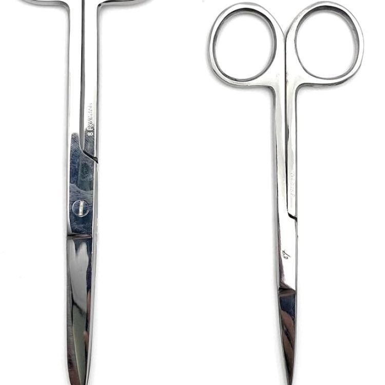 complete dissection kit – includes scissors, forceps, scalpels, teasing needles, probes & deluxe leather case