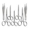 Scissors Hemostats & Needle Holder set of 7 pieces – scissors, forceps, hemostats & needle holder driver set for medical training and procedures | stainless steel by cynamed