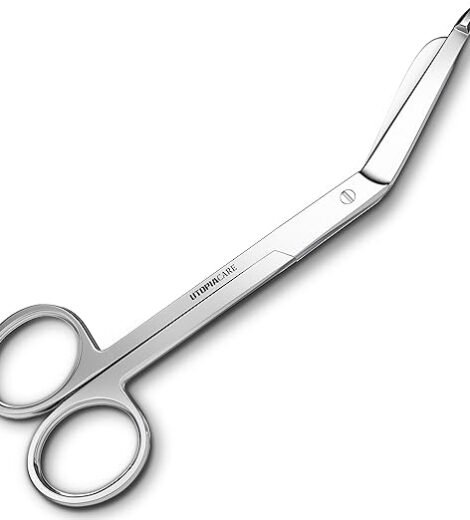 utopia care bandage scissors – 5.5 inch stainless steel shears for first aid & professional use (silver)