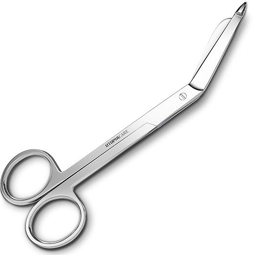 utopia care bandage scissors – 5.5 inch stainless steel shears for first aid & professional use (silver)